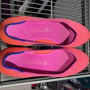 Rothy’s tropical pink flats size 9.5